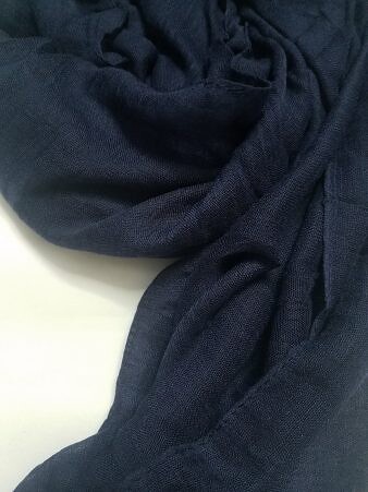 Plain Lawn Scarf - Navy Blue Plain Lawn Scarf - Navy Blue